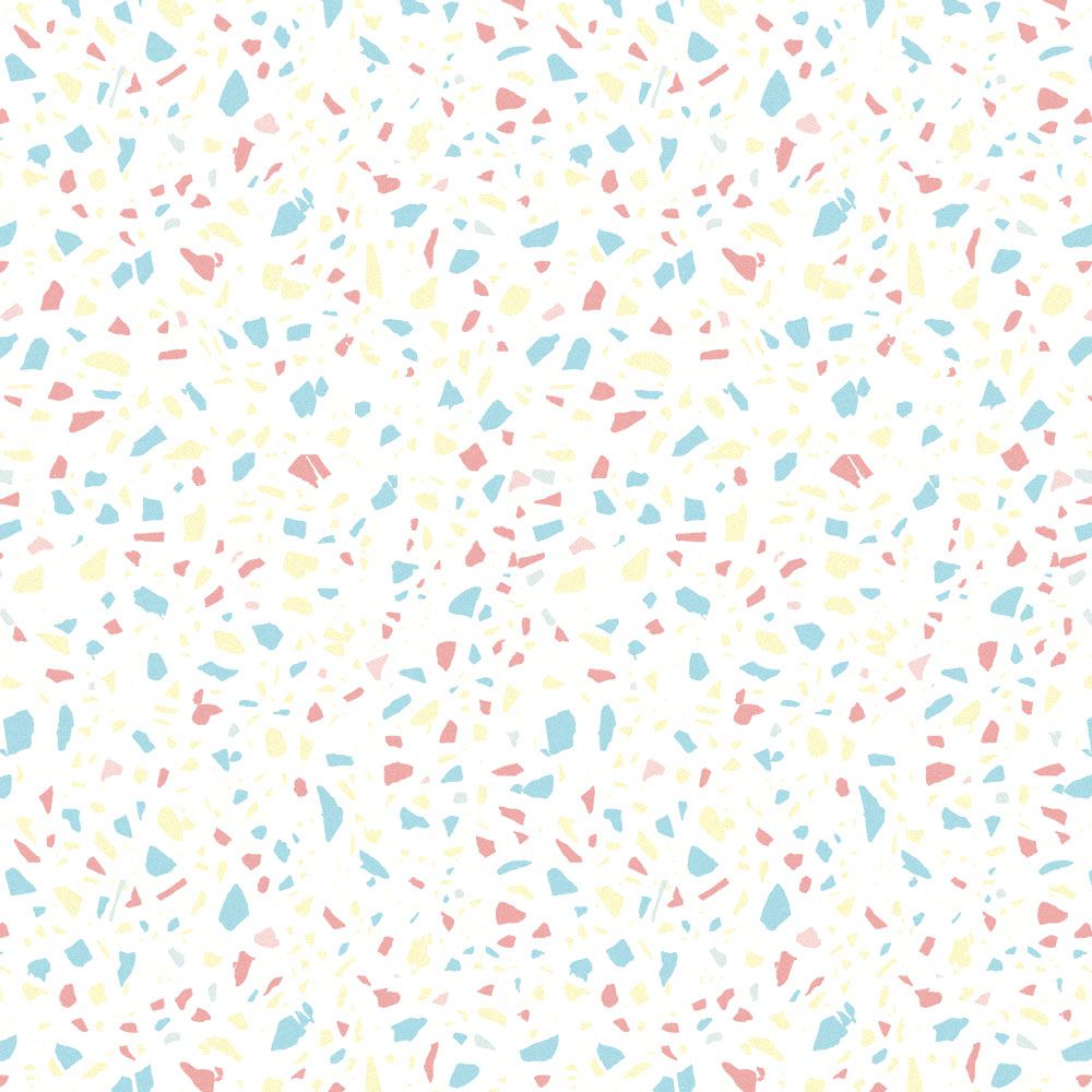 貼ってはがせる 床リメイクシート「Hatte me Floor (ハッテミーフロア)」テラゾー柄 おしゃキッズ(65cm×3mサイズ) FL-TZOK-02 / パステルキャンディ