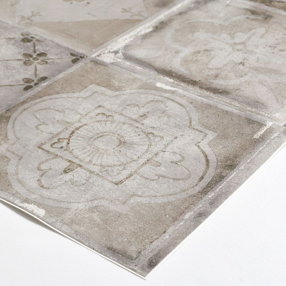 はがせるキズ防止シート 「Hatte me! Square Hard ハッテミースクエアハード」 42cm×42cm　6枚セット シャビータイル  FLSQ-SHTT-01