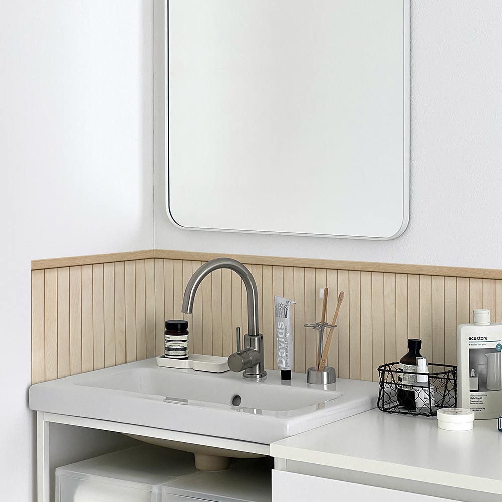 水はね防止シート スティックウッド MBS-NA01（25cm×1.3m）貼ってはがせる　Hatte me! (ハッテミー)　横長サイズ