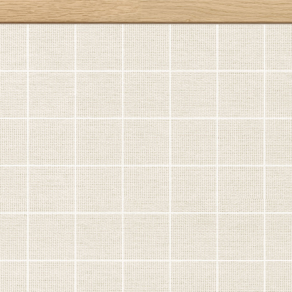 水はね防止シート ファブリックチェック ホワイト MBS-NA06（25cm×1.3m）貼ってはがせる　Hatte me! (ハッテミー)　横長サイズ