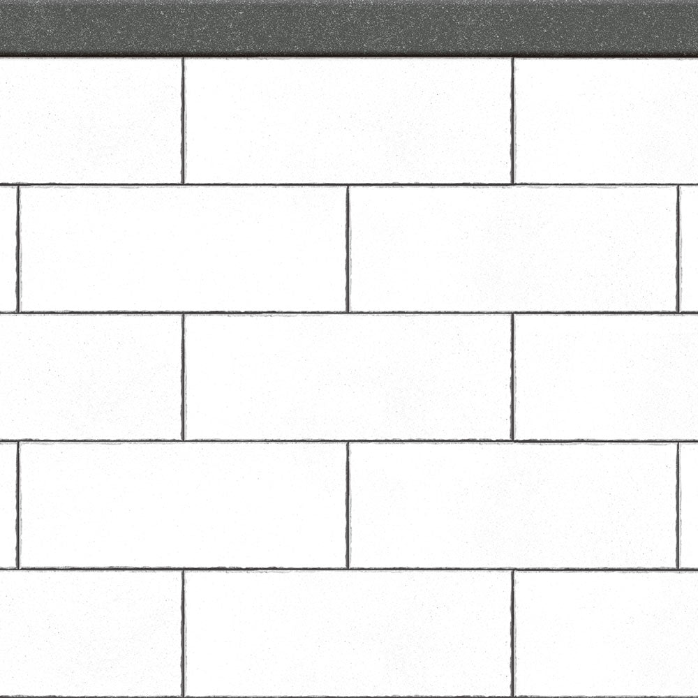 水はね防止シート シンプルタイル tile01 ホワイト MBS-NA08（25cm×1.3m）貼ってはがせる　Hatte me! (ハッテミー)　横長サイズ