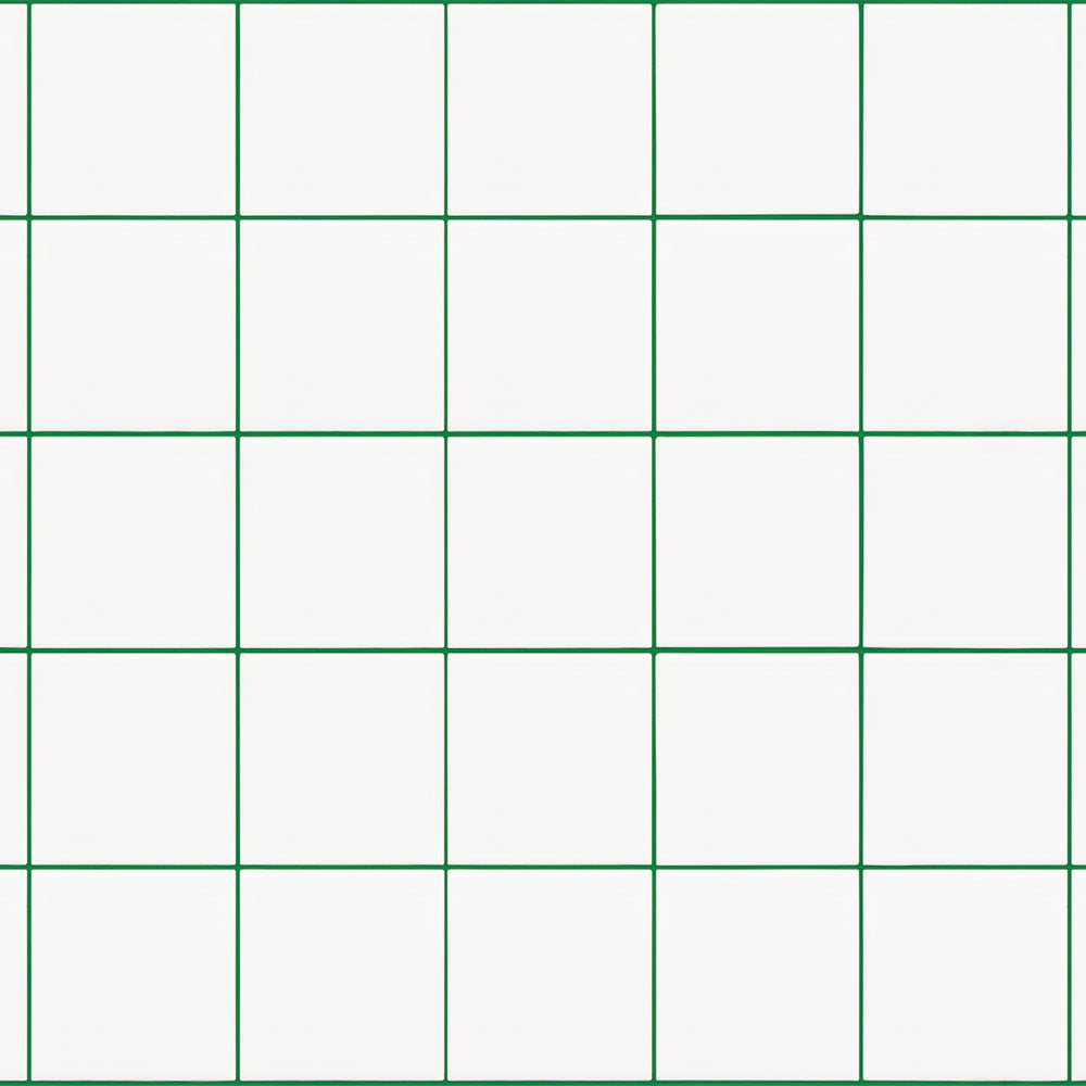 水はね防止シート カラータイル ホワイト×グリーン MBS-PO02（25cm×1.3m）貼ってはがせる　Hatte me! (ハッテミー)　横長サイズ