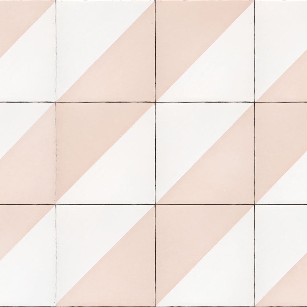 水はね防止シート ストライプタイル ペールピンク MBS-PO06（25cm×1.3m）貼ってはがせる　Hatte me! (ハッテミー)　横長サイズ