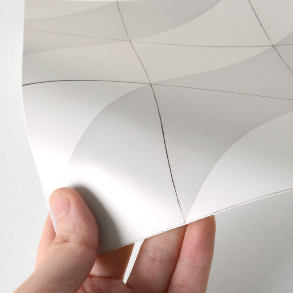 水はね防止シート ストライプタイル ペールグレー MBS-PO07（25cm×1.3m）貼ってはがせる　Hatte me! (ハッテミー)　横長サイズ