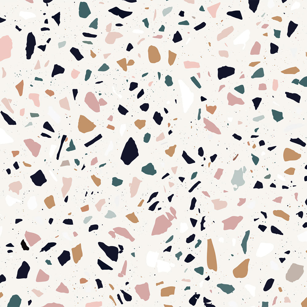 水はね防止シート テラゾ ピンクミックス MBS-PO09（25cm×1.3m）貼ってはがせる　Hatte me! (ハッテミー)　横長サイズ