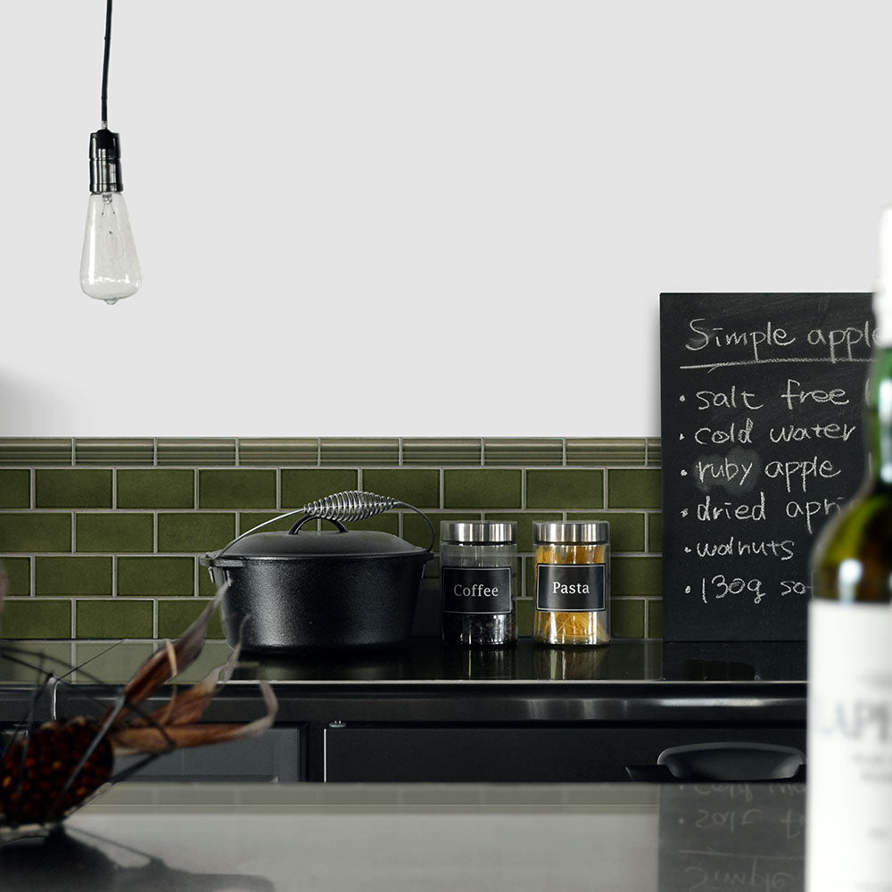 水はね防止シート カフェタイル マウンテン MBS-TL04（25cm×1.3m）貼ってはがせる　Hatte me! (ハッテミー)　横長サイズ