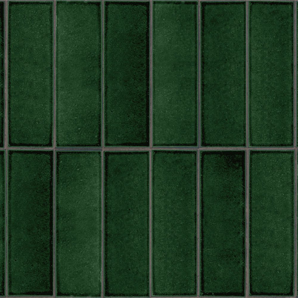 水はね防止シート レトロタイル アルボル グリーン MBS-TL05（25cm×1.3m）貼ってはがせる　Hatte me! (ハッテミー)　横長サイズ