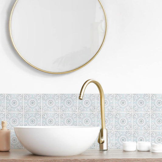 水はね防止シート Mon Sucrier フラワーフロータイル 朝露 MBS-MS07（25cm×1.3m）