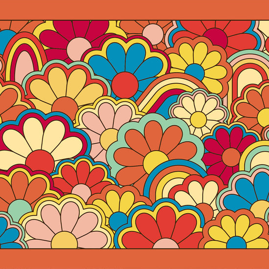 水はね防止シート What's poppin? フラワーグルーヴ オレンジ MBS-WP03（25cm×1.3m）