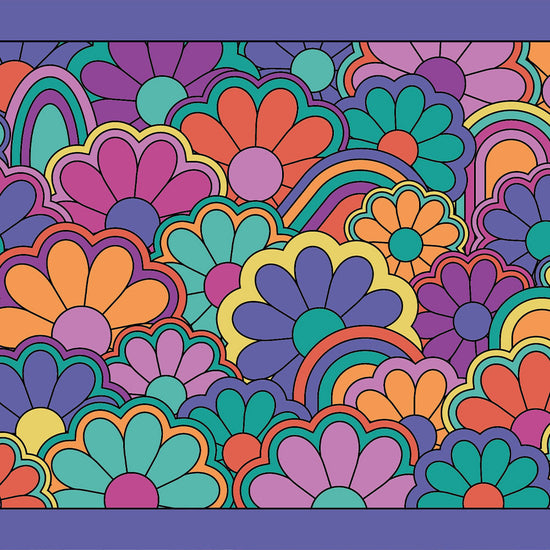 水はね防止シート What's poppin? フラワーグルーヴ パープル MBS-WP04（25cm×1.3m）