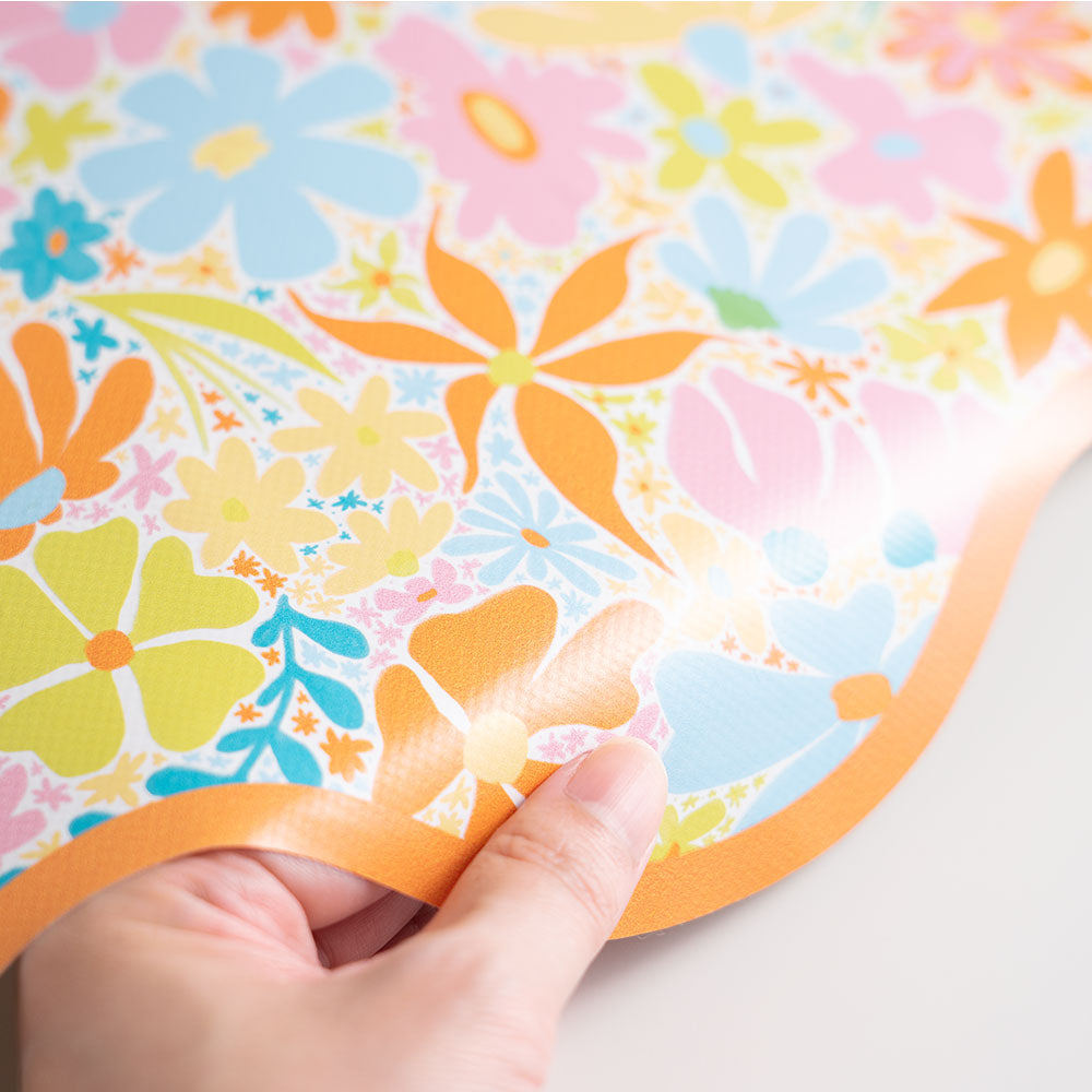 水はね防止シート What's poppin? ピクニックブロッサム MBS-WP07（25cm×1.3m）