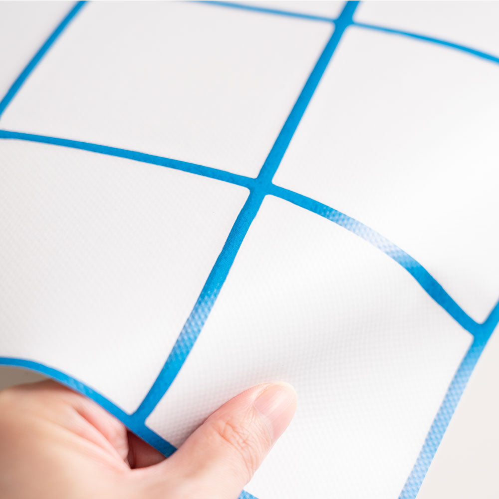 水はね防止シート What's poppin? スクエアタイル ブルー MBS-WP11（25cm×1.3m）