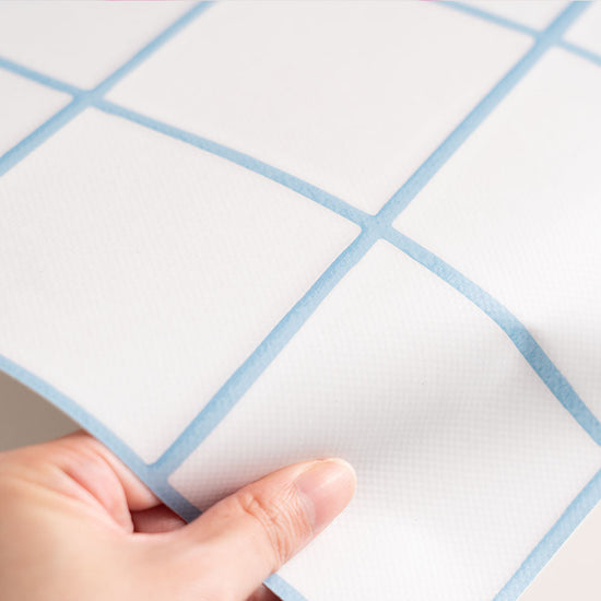 水はね防止シート What's poppin? スクエアタイル ライトブルー MBS-WP15（25cm×1.3m）