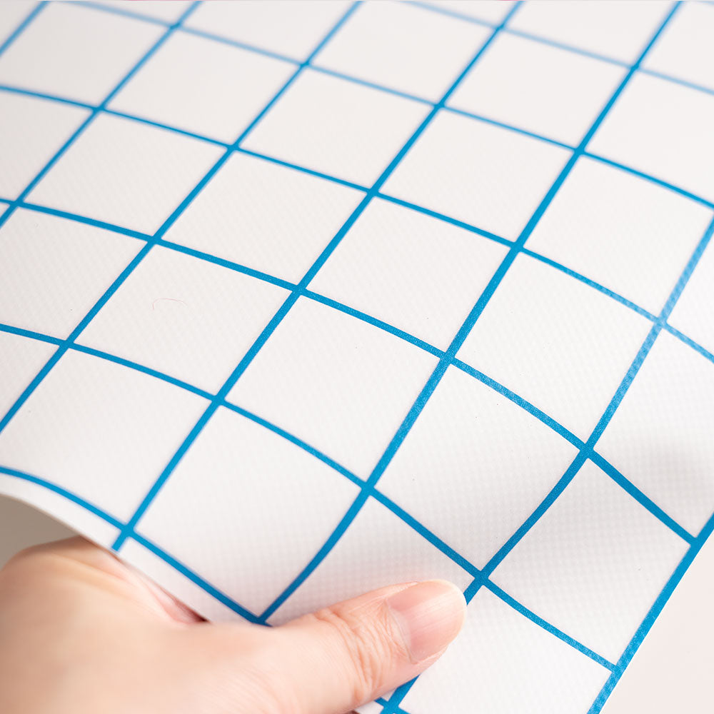 水はね防止シート What's poppin? ミニスクエアタイル ブルー MBS-WP16（25cm×1.3m）