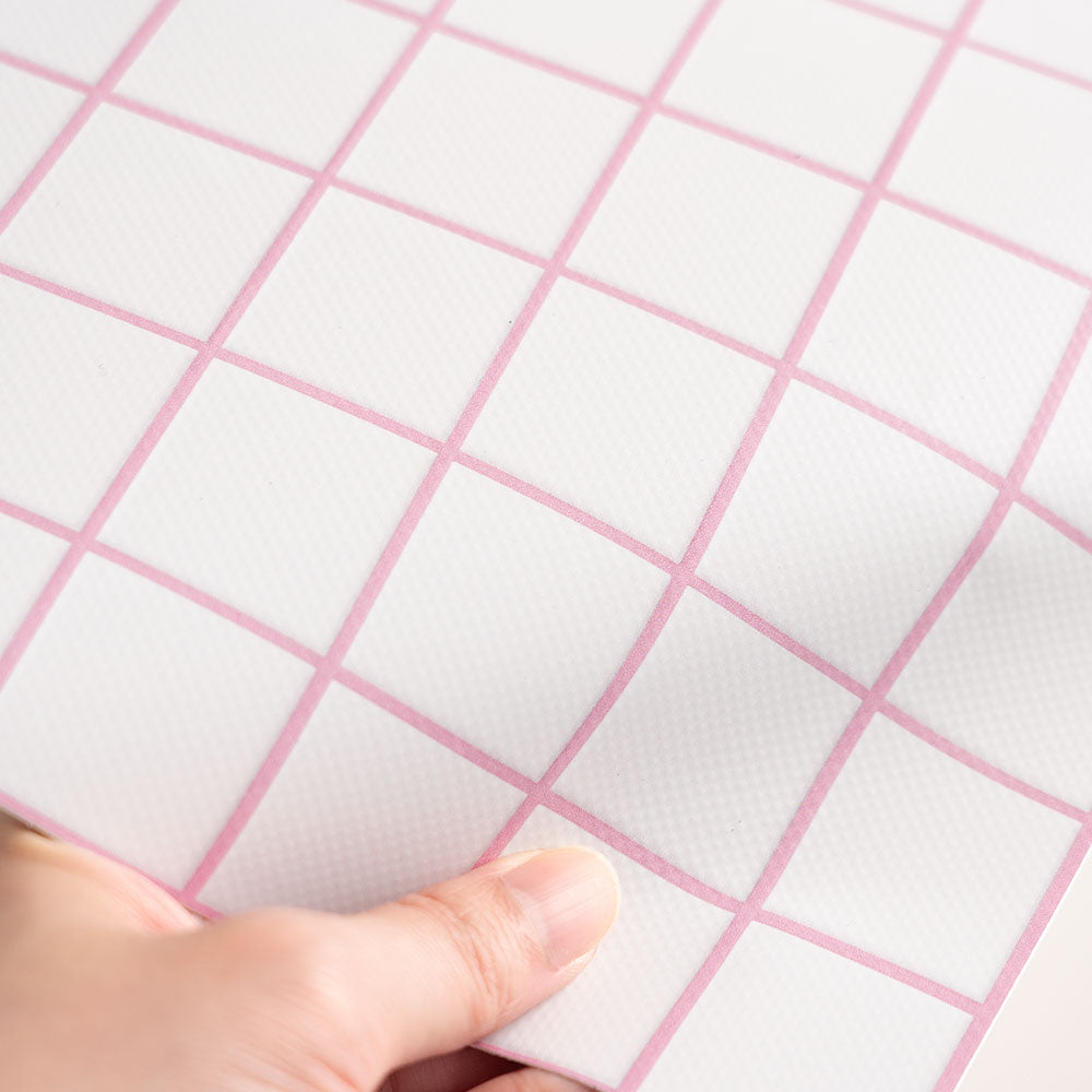 水はね防止シート What's poppin? ミニスクエアタイル ピンク MBS-WP19（25cm×1.3m）