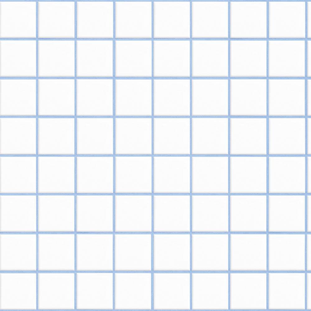 水はね防止シート What's poppin? ミニスクエアタイル ライトブルー MBS-WP20（25cm×1.3m）