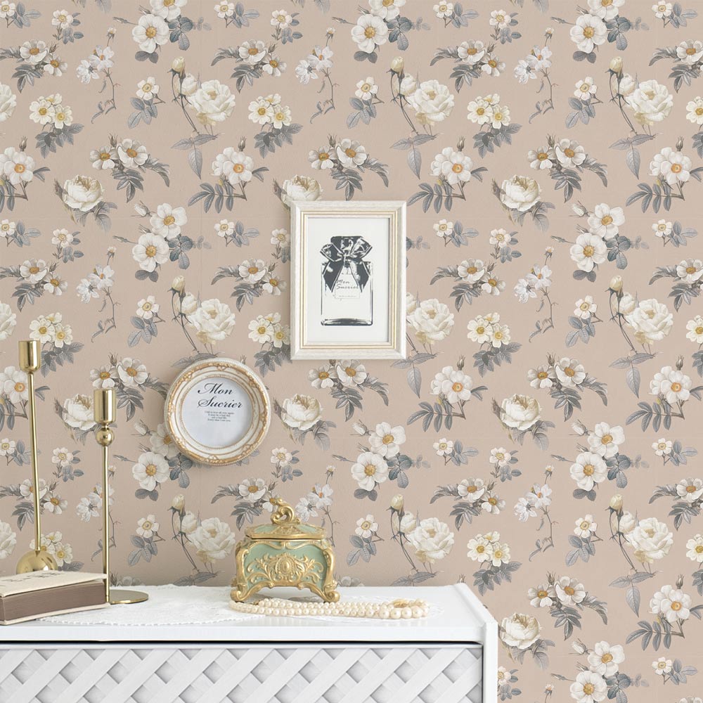 【3本セット】EASY WALL TAPE シークレットガーデン/ミルクティー EMS11 Mon Sucrier イージーウォールテープ （幅23cm×6m）