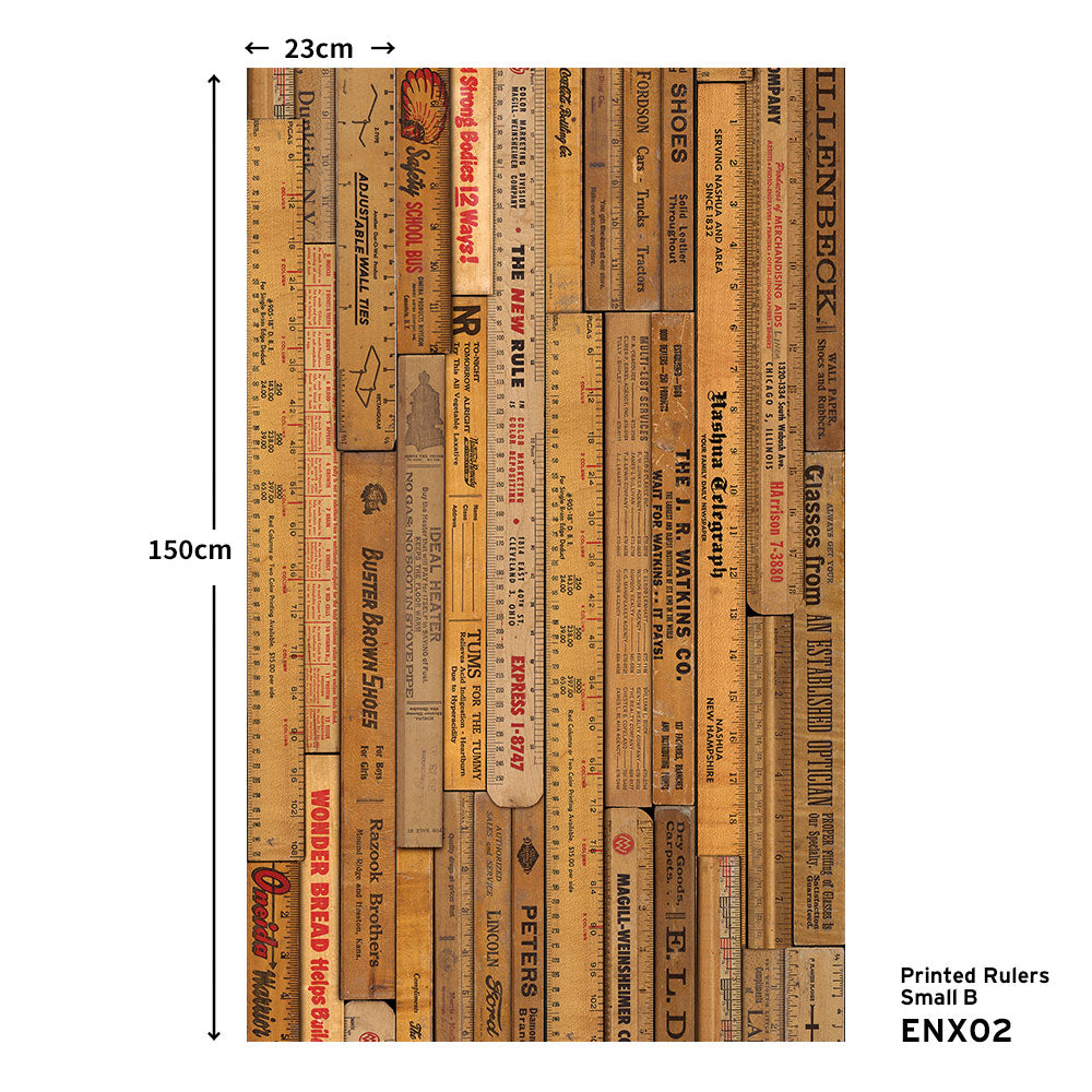 EASY WALL TAPE NLXL ENX02 Printed Rulers Small B（イージーウォールテープ）幅23cm×6m