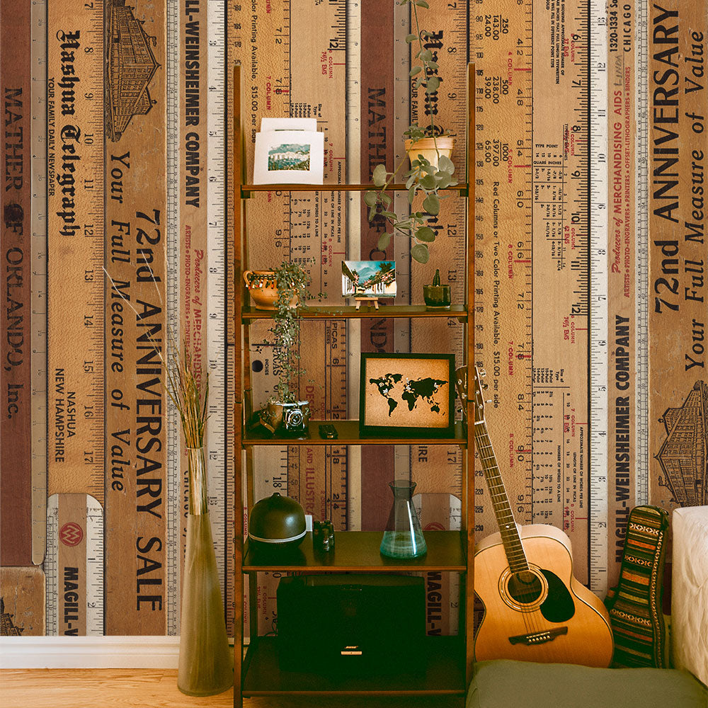 EASY WALL TAPE NLXL ENX04 Printed Rulers Large B（イージーウォールテープ）幅23cm×6m