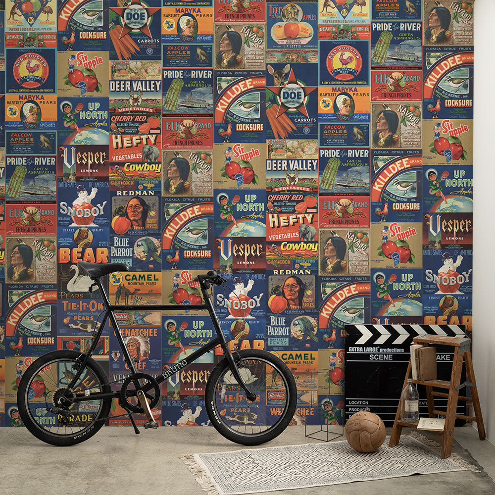 EASY WALL TAPE NLXL ENX05 Crate Labels People & Animals A（イージーウォールテープ）幅23cm×6m