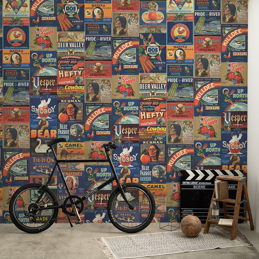 EASY WALL TAPE NLXL ENX05 Crate Labels People & Animals A（イージーウォールテープ）幅23cm×6m