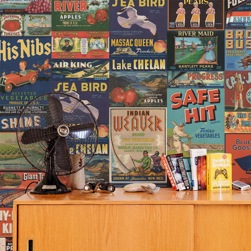 EASY WALL TAPE NLXL ENX06 Crate Labels People & Animals B（イージーウォールテープ）幅23cm×6m