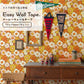 【3本セット】EASY WALL TAPE 70's Flower/オレンジ ERT27 レトロトレ イージーウォールテープ （幅23cm×6m）