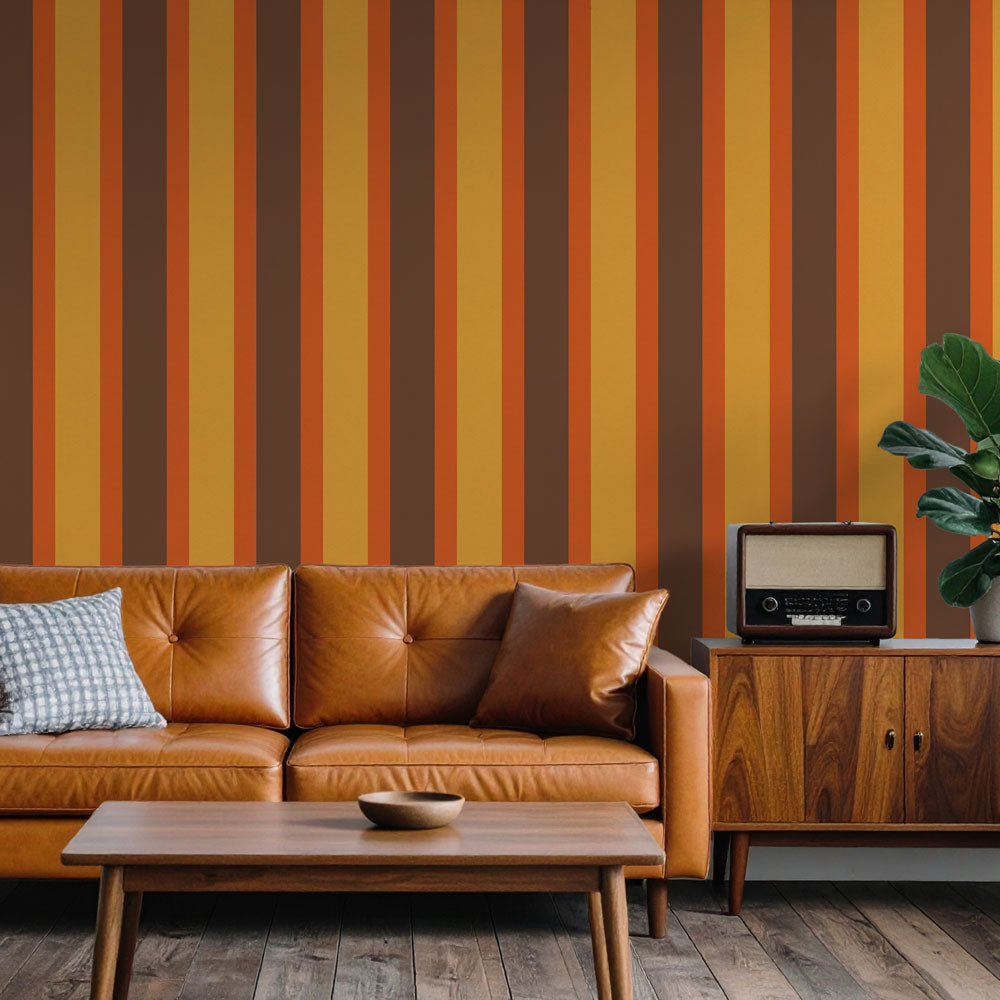 マステ感覚で貼る壁紙 EASY WALL TAPE ミッドセンチュリー/ストライプ ERT31 レトロトレ イージーウォールテープ （幅23cm×6m）