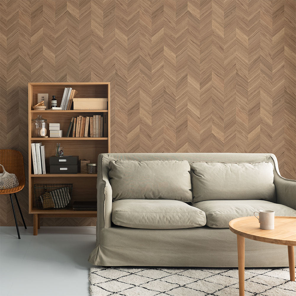 マステ感覚で貼る壁紙 EASY WALL TAPE ヘリンボーン/ダーク EST24 SLOW TiME イージーウォールテープ （幅23cm×6m）