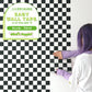 【5本セット】EASY WALL TAPE チェッカー/ブラック EWP01 What’s poppin? イージーウォールテープ （幅23cm×6m）