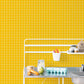 マステ感覚で貼る壁紙 EASY WALL TAPE ミニスクエアタイル/イエロー EWP11 What’s poppin? イージーウォールテープ （幅23cm×6m）