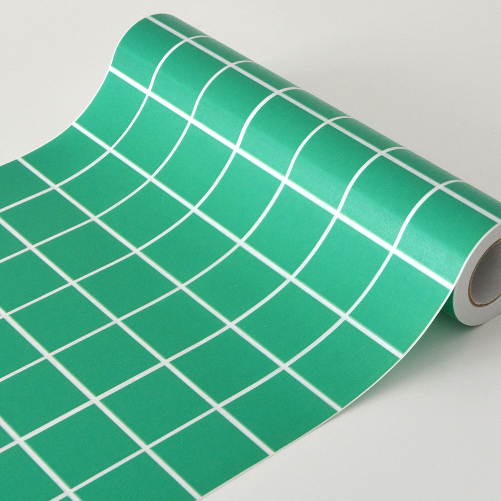 【3本セット】EASY WALL TAPE ミニスクエアタイル/グリーン EWP13 What’s poppin? イージーウォールテープ （幅23cm×6m）