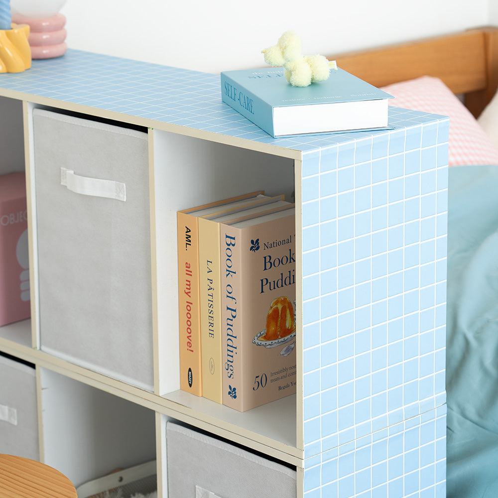 【3本セット】EASY WALL TAPE ミニスクエアタイル/ライトブルー EWP16 What’s poppin? イージーウォールテープ （幅23cm×6m）