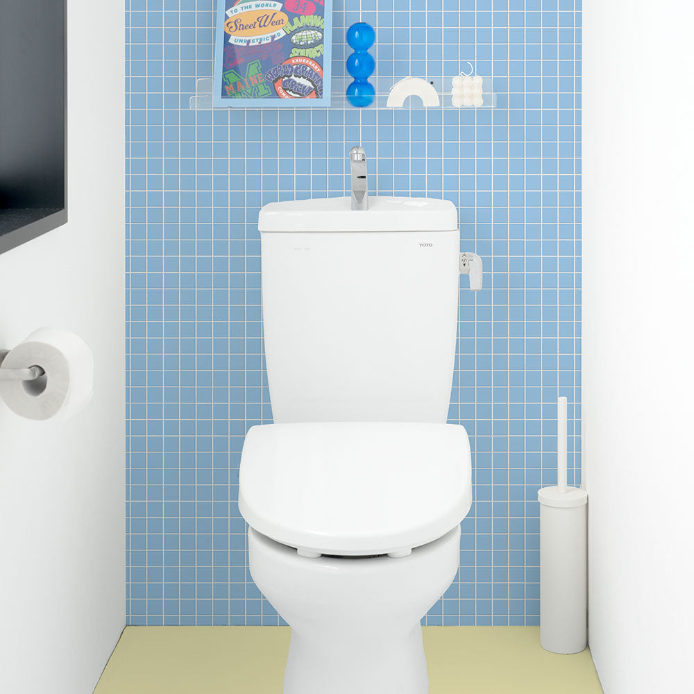 マステ感覚で貼る壁紙 EASY WALL TAPE ミニスクエアタイル/ライトブルー EWP16 What’s poppin? イージーウォールテープ （幅23cm×6m）