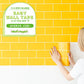 マステ感覚で貼る壁紙 EASY WALL TAPE メトロタイル/イエロー EWP17 What’s poppin? イージーウォールテープ （幅23cm×6m）