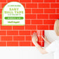 【3本セット】EASY WALL TAPE メトロタイル/レッド EWP18 What’s poppin? イージーウォールテープ （幅23cm×6m）