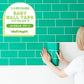 マステ感覚で貼る壁紙 EASY WALL TAPE メトロタイル/グリーン EWP19 What’s poppin? イージーウォールテープ （幅23cm×6m）
