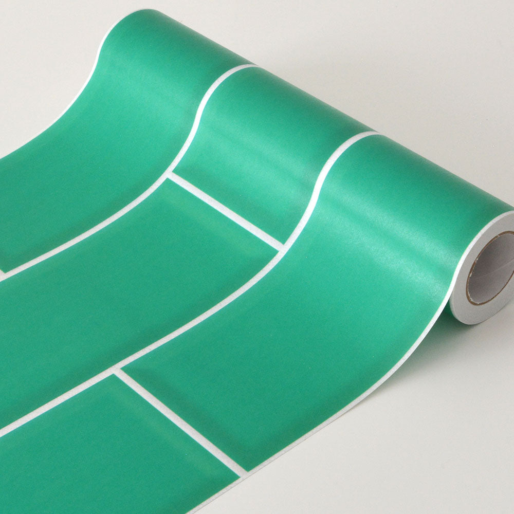 【5本セット】EASY WALL TAPE メトロタイル/グリーン EWP19 What’s poppin? イージーウォールテープ （幅23cm×6m）