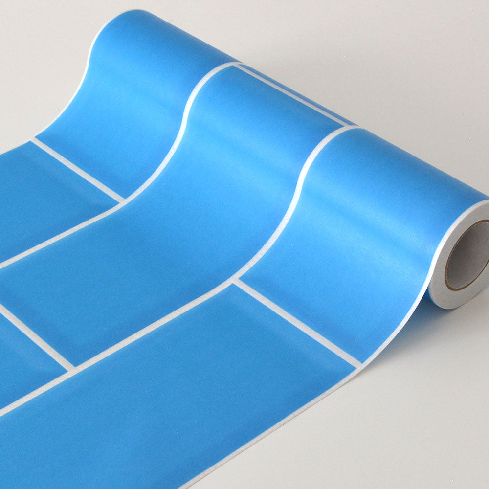 【3本セット】EASY WALL TAPE メトロタイル/ブルー EWP20 What’s poppin? イージーウォールテープ （幅23cm×6m）