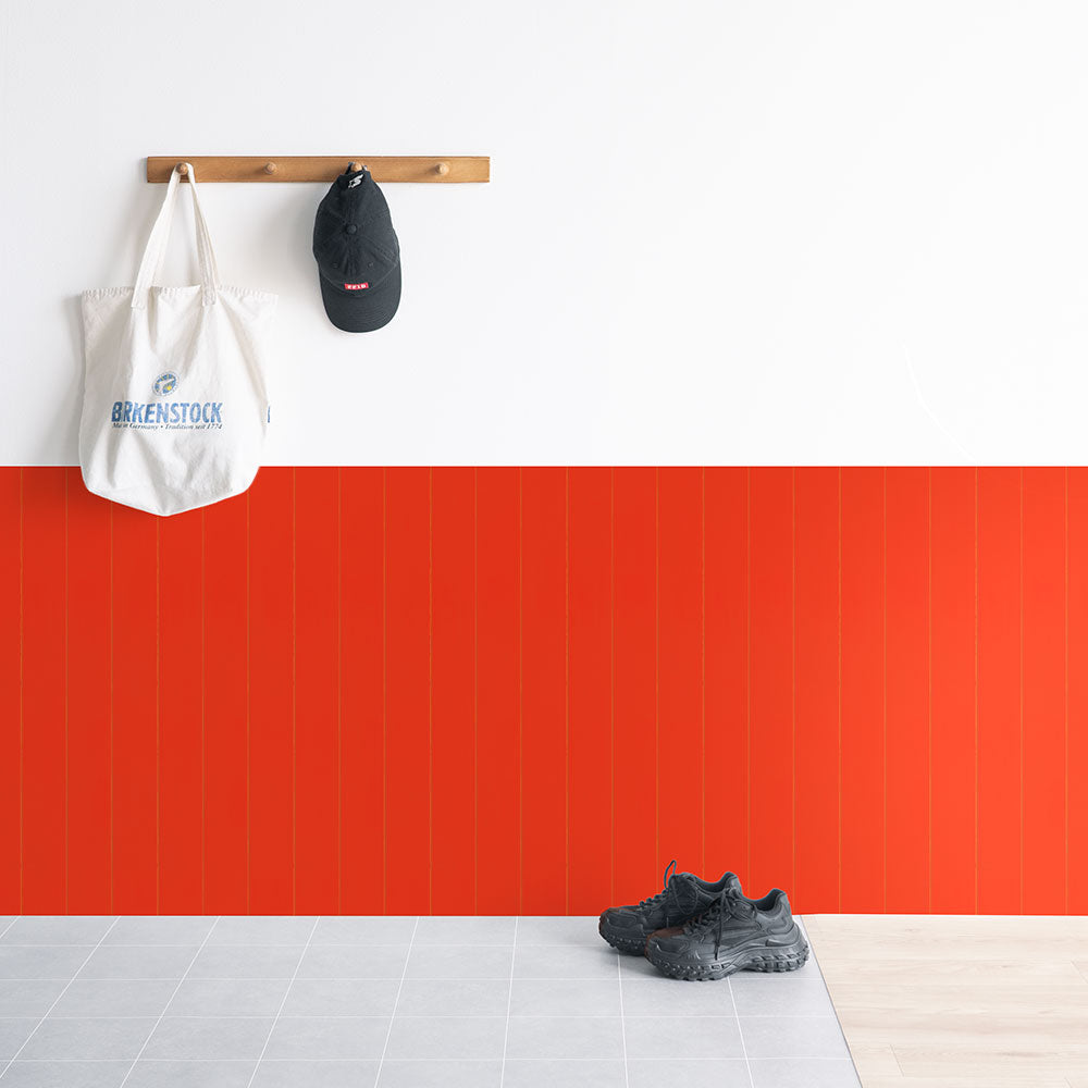 マステ感覚で貼る壁紙 EASY WALL TAPE ウッドパネル/レッド EWP22 What’s poppin? イージーウォールテープ （幅23cm×6m）