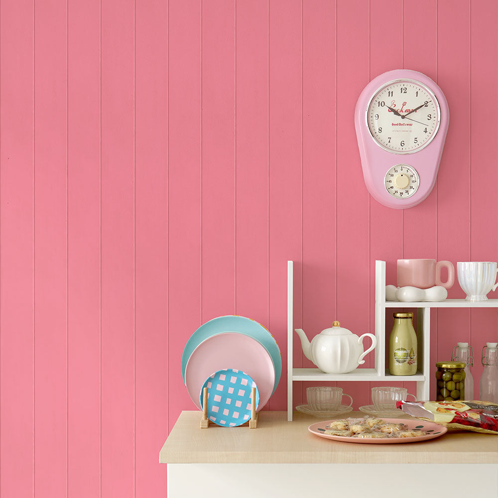 【3本セット】EASY WALL TAPE ウッドパネル/ピンク EWP26 What’s poppin? イージーウォールテープ （幅23cm×6m）