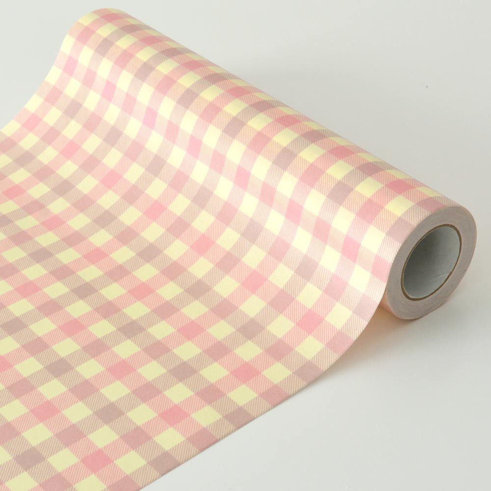 【5本セット】EASY WALL TAPE ギンガムチェック/ストロベリークッキー EWP28 What’s poppin? イージーウォールテープ （幅23cm×6m）