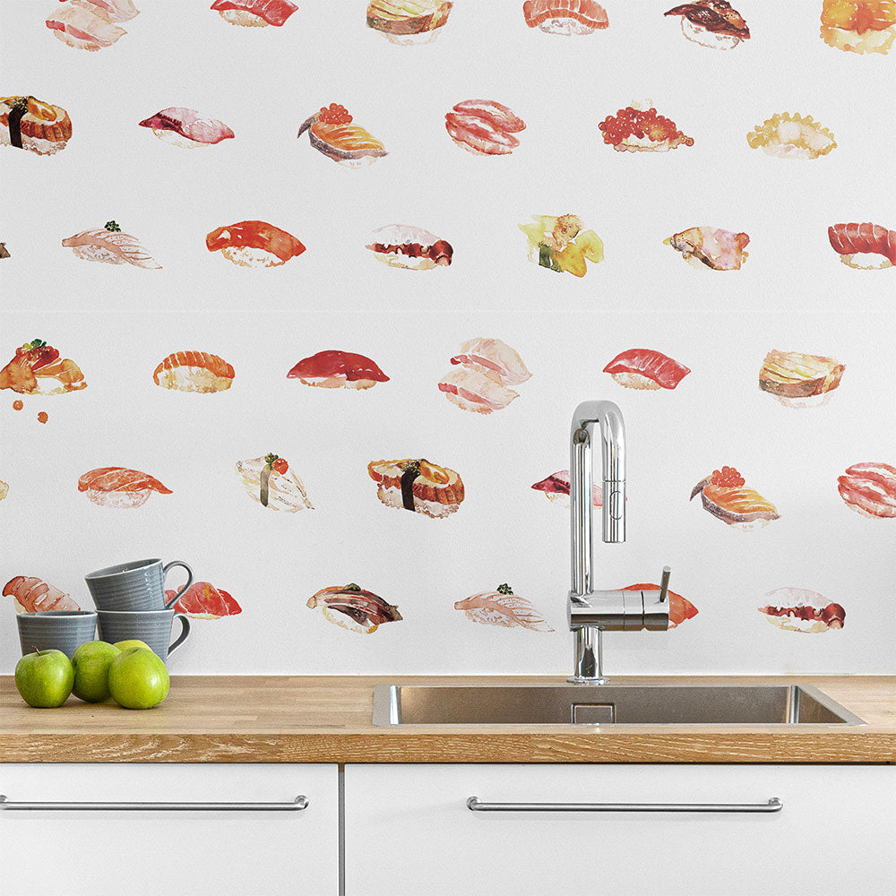 マステ感覚で貼る壁紙 EASY WALL TAPE おsushi EWZ02 WALLTZ ウォルツ イージーウォールテープ（幅23cm×6m）