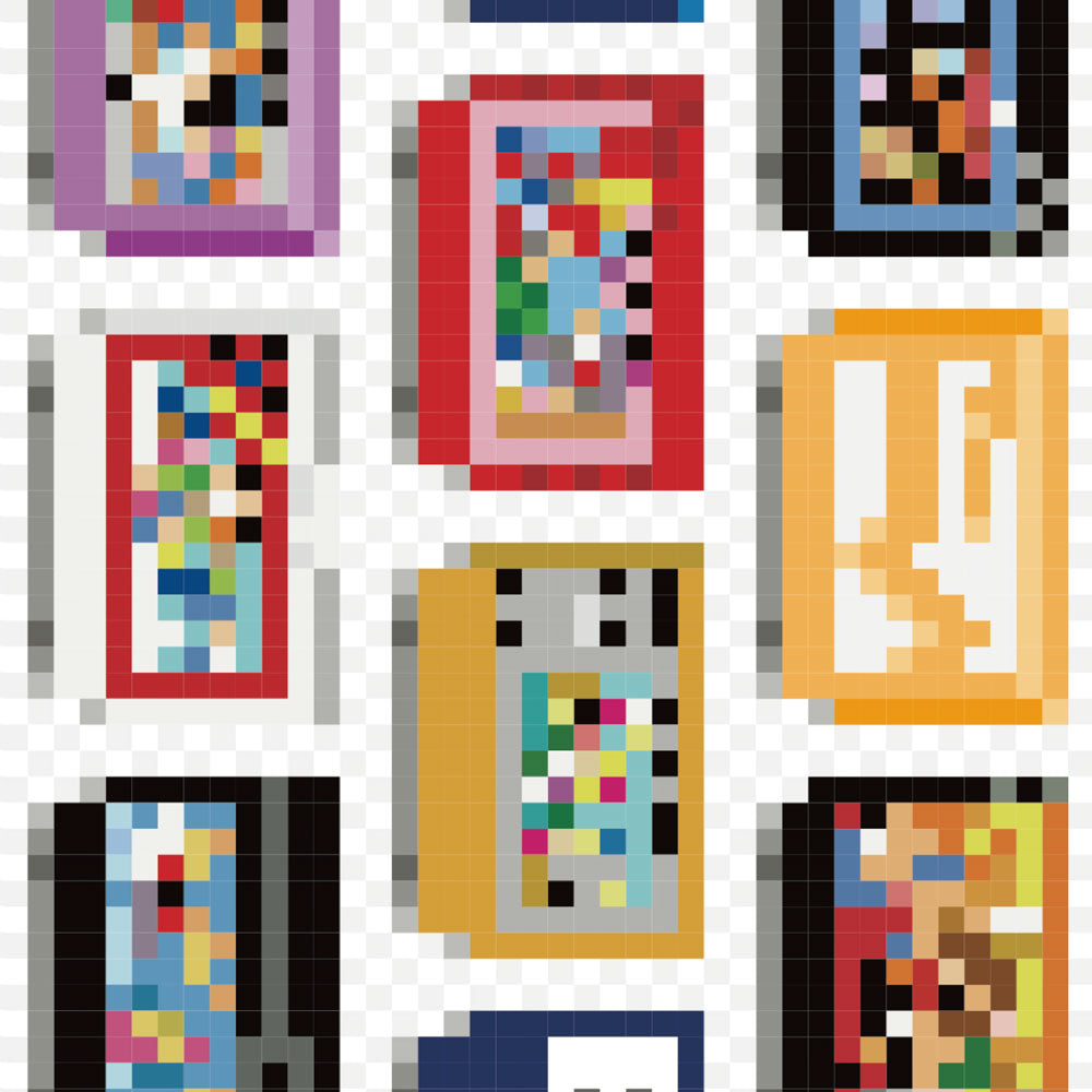 マステ感覚で貼る壁紙 EASY WALL TAPE Pixel Cartridge EWZ06 WALLTZ ウォルツ イージーウォールテープ（幅23cm×6m）