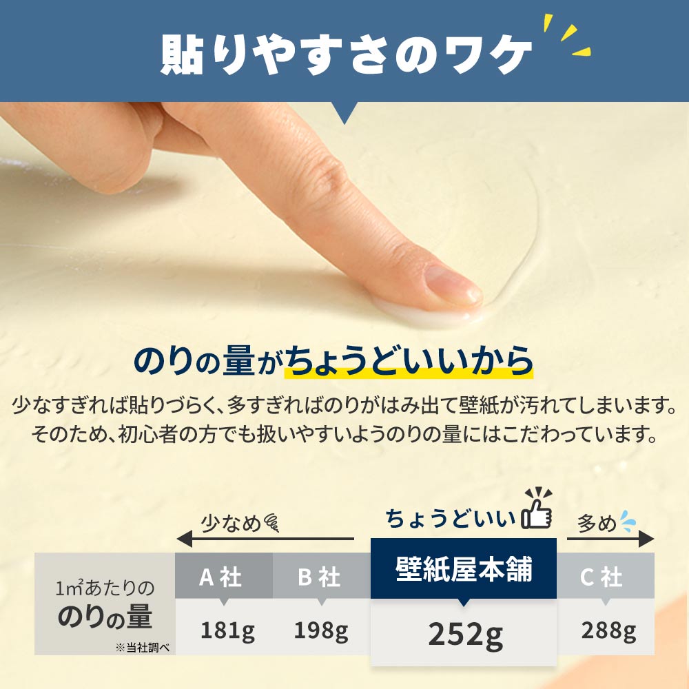 のりの量がちょうどいい