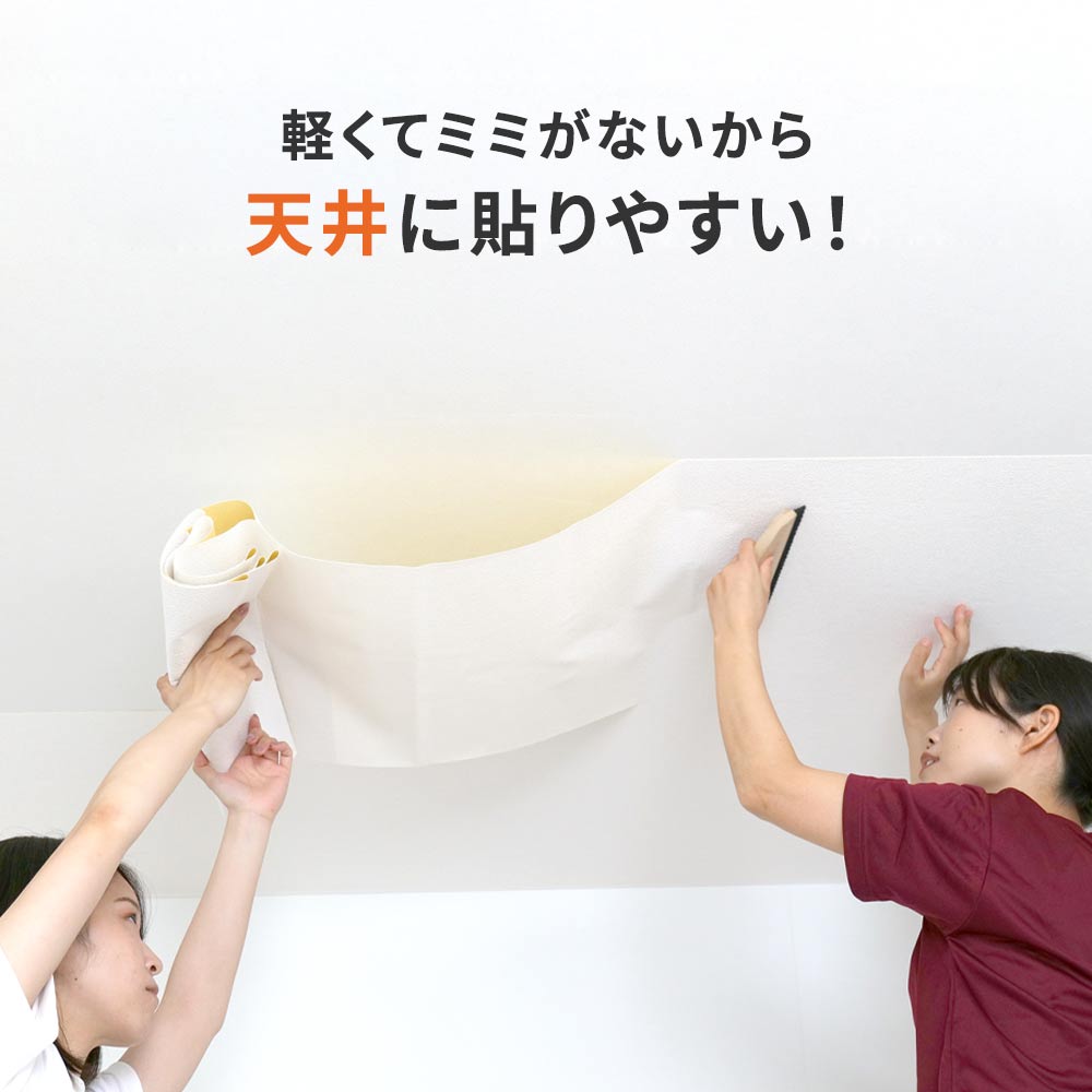 軽くてミミがないから天井に貼りやすい