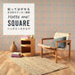 はがせる シール壁紙 「Hatte me! Square ハッテミースクエア」 リメイク (42cmx42cm) 6枚1セット BOHO ピンクmini HMSQ-BOHO-C3m