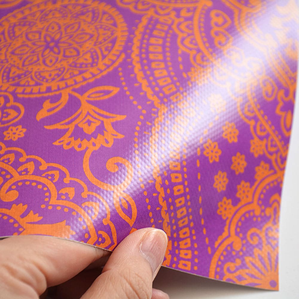 はがせる シール壁紙 「Hatte me! Square ハッテミースクエア」 リメイク (42cmx42cm) 6枚1セット BOHO パープル HMSQ-BOHO-E2