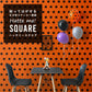 はがせる シール壁紙 「Hatte me! Square ハッテミースクエア」 (42cmx42cm) 6枚1セット ハロウィン ビッグドット02 オレンジ×ブラック HMSQ-BDOT-02