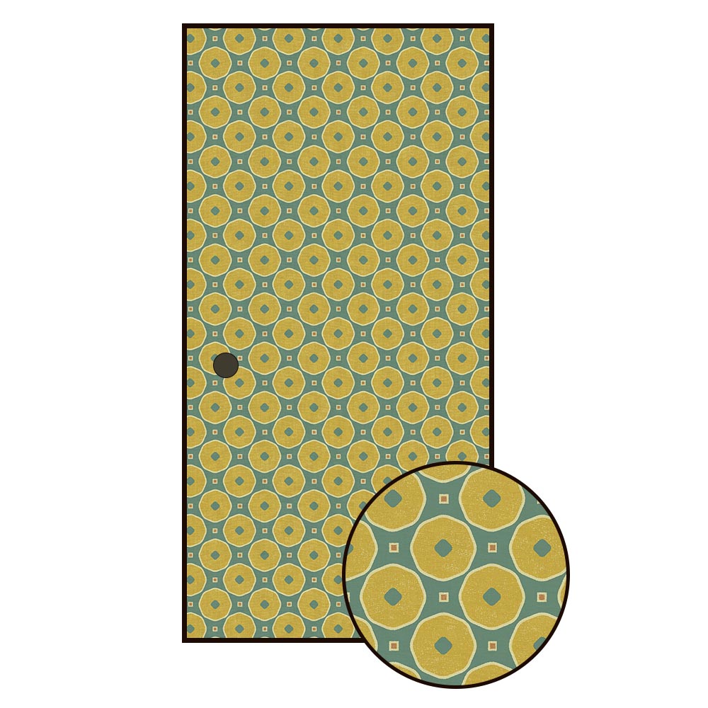 ふすまリメイクシート 拭けるシールタイプ 大正ロマン ぱいん (約185cm×100cm)